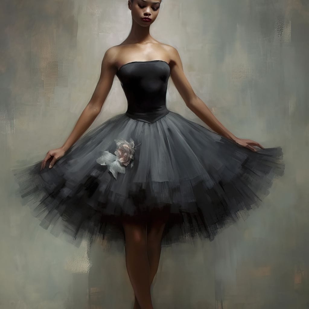 Lovely Ballerina Canvas Wall Art