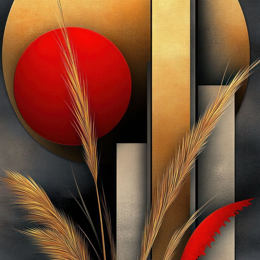 Sunset Geometry Canvas Wall Art