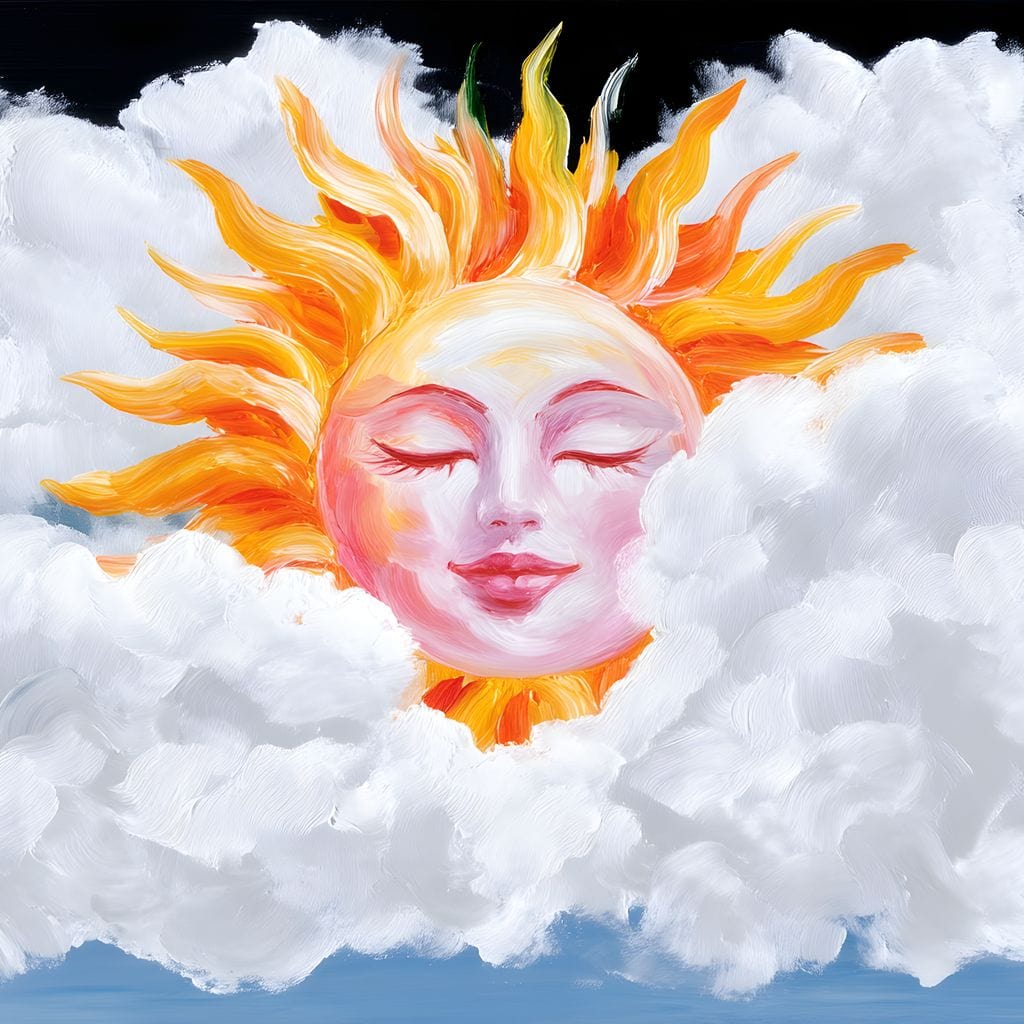 Radiant Dreams of Celestial Day Canvas Wall Art