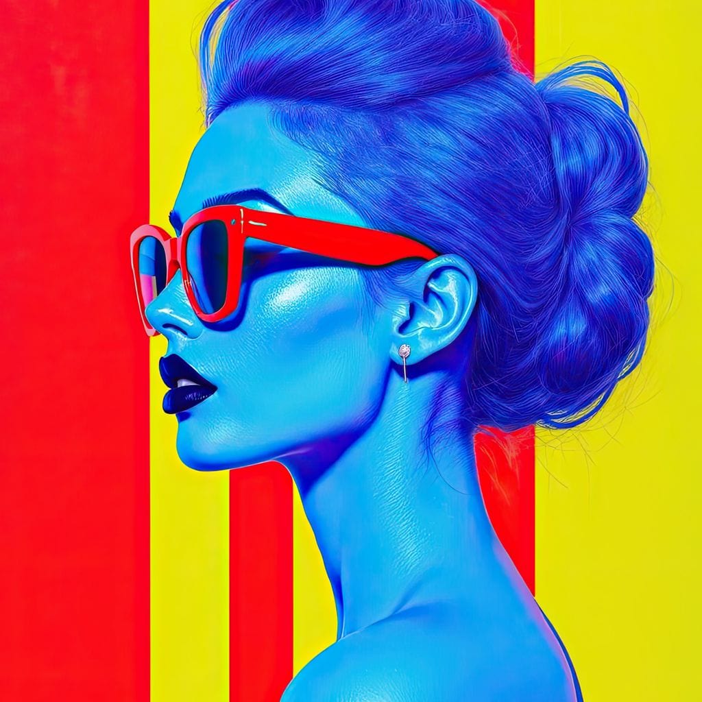 Ultrablue Diva Canvas Wall Art
