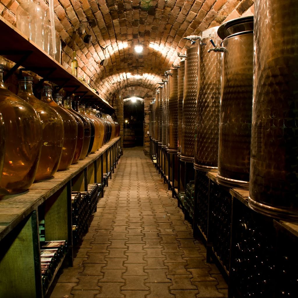 Wine Cellar Corridor Canvas Wall Art