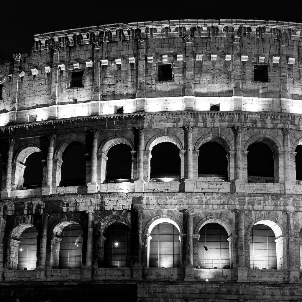 Colosseum at Night Time Canvas Wall Art