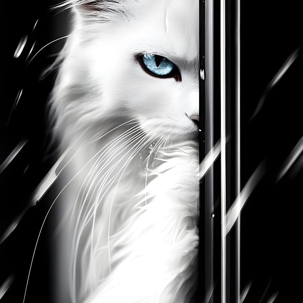 Feline Elegance in Monochrome Canvas Wall Art