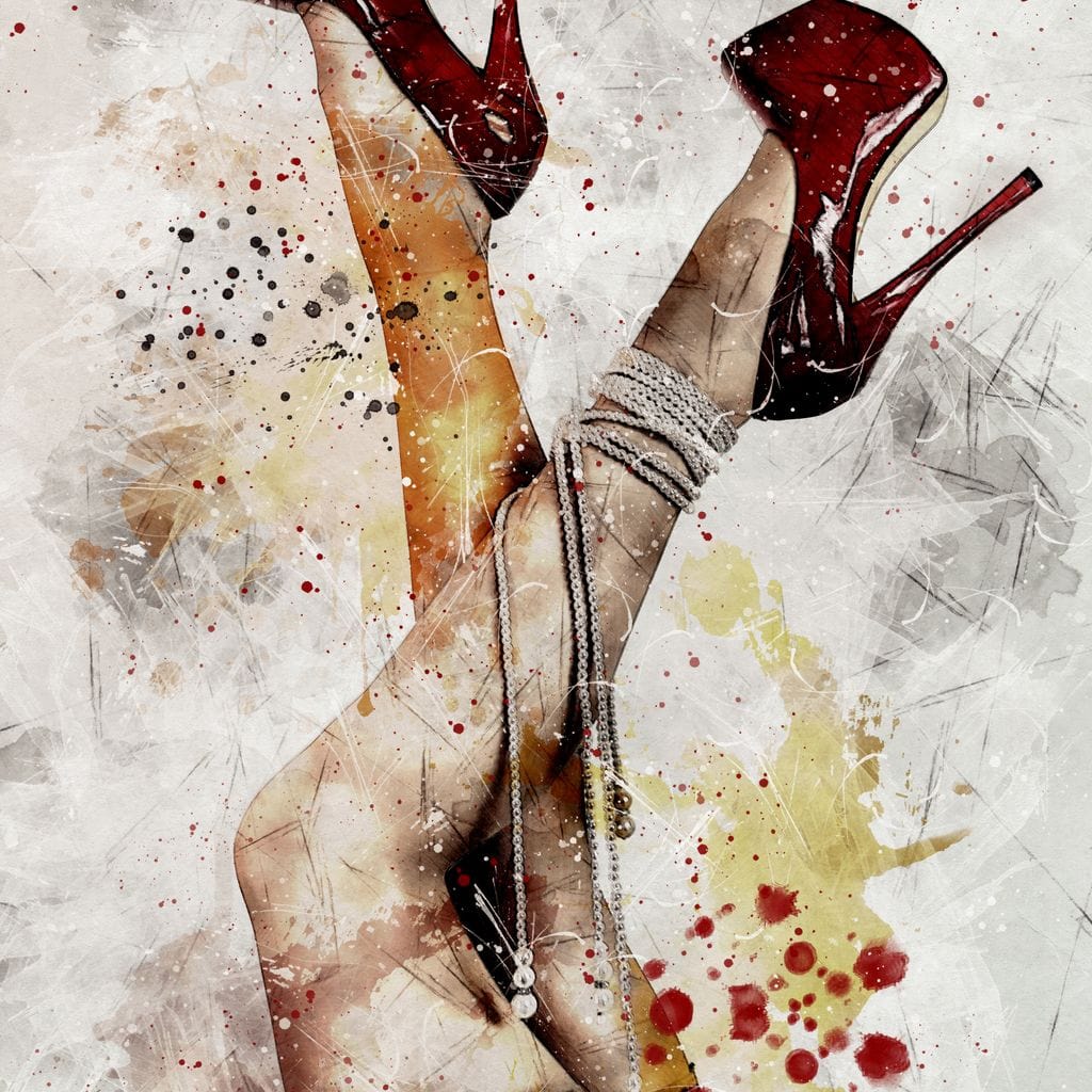 Heels and Pearls Canvas Wall Art