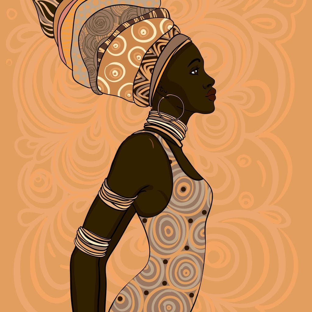 African Lady Canvas Wall Art