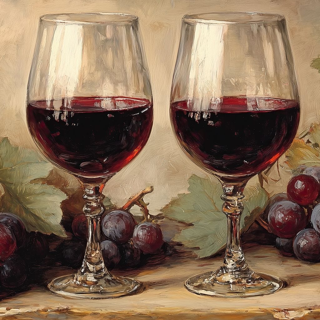 Wine Lovers Vineyard Charm Canvas Wall Art