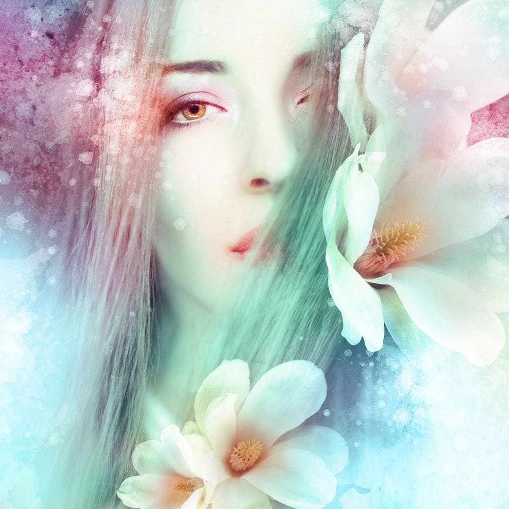 Spring Lady Canvas Wall Art
