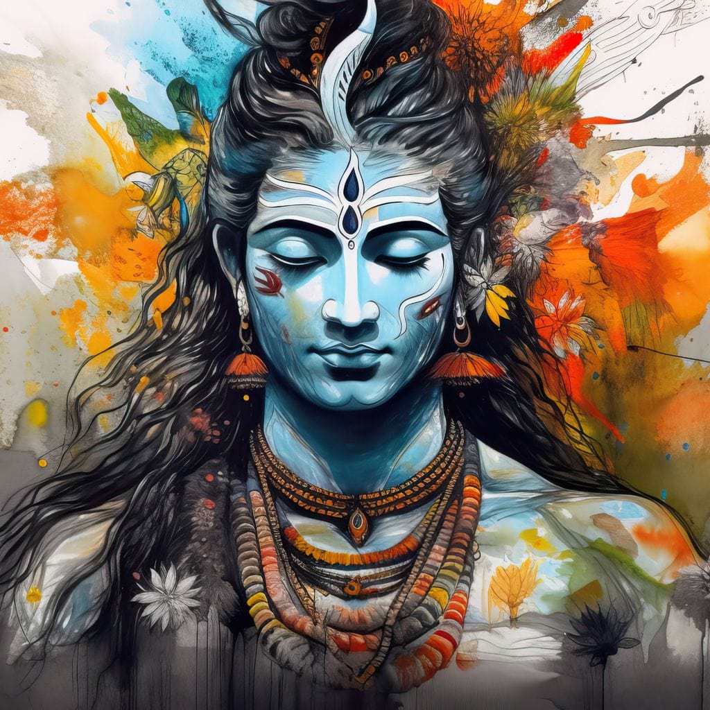 Serene Shiva Canvas Wall Art