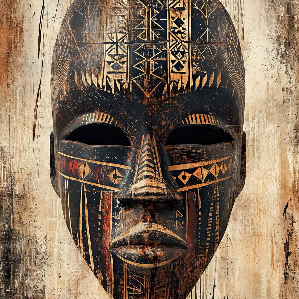 Tribal Echoes of Ancestry Canvas Wall Art