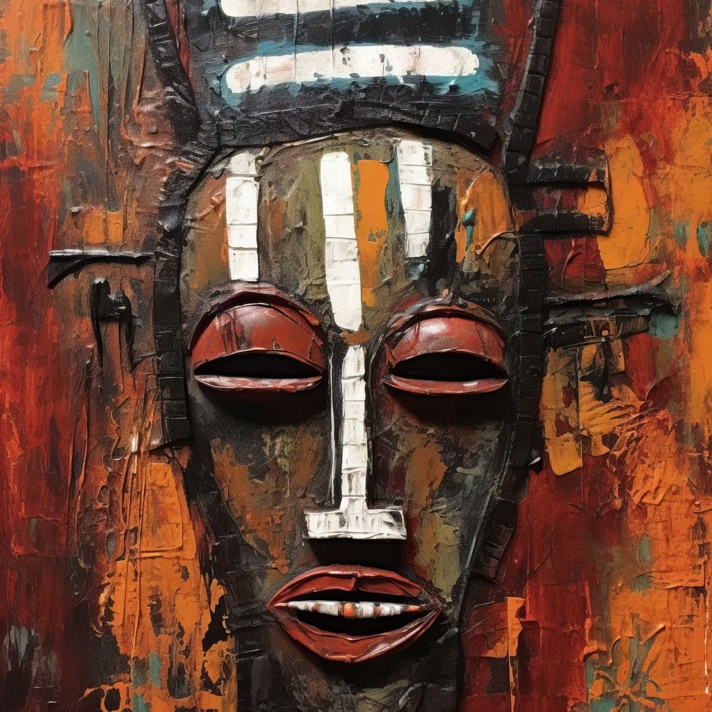 Tribal Mask 02 Canvas Wall Art