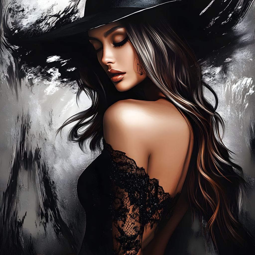 Noir Elegance Shadowscape Canvas Wall Art