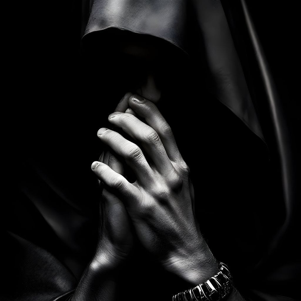 Shadowed Contemplation Canvas Wall Art