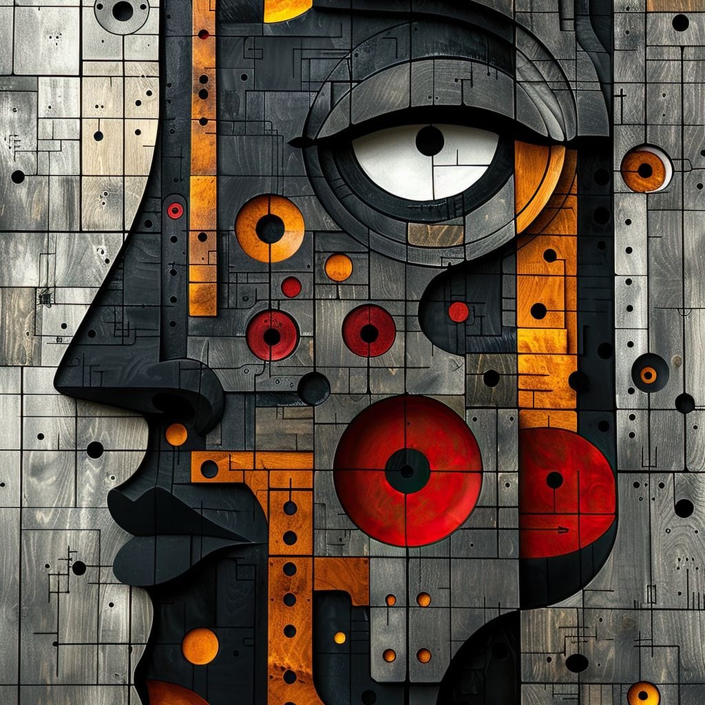 Geometric Fusion Enigma Canvas Wall Art