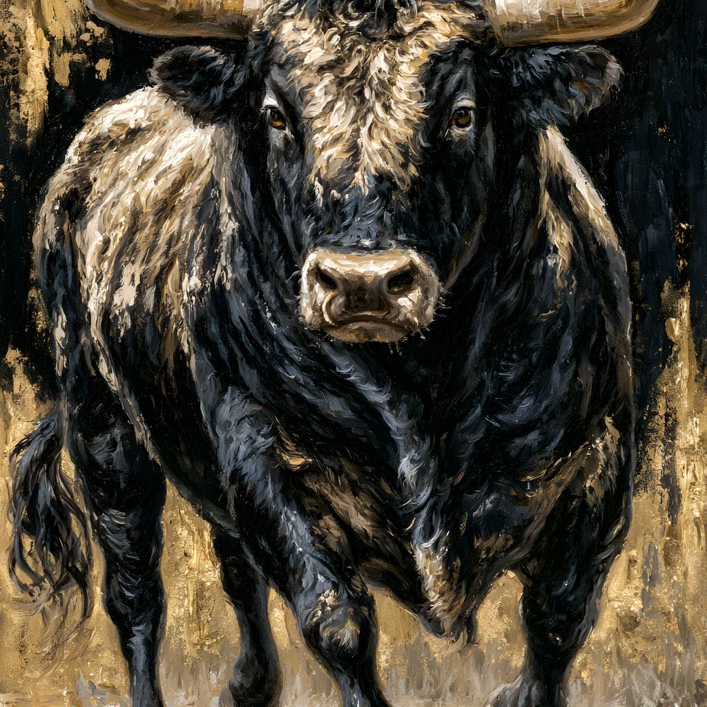 Guardian of the Gilded Plains Canvas Wall Art