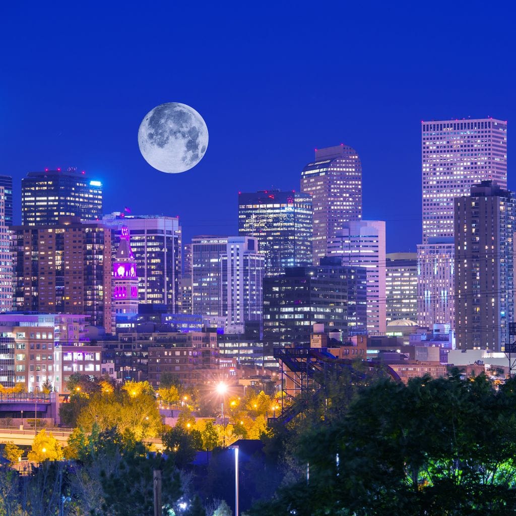 Denver Skyline Canvas Wall Art