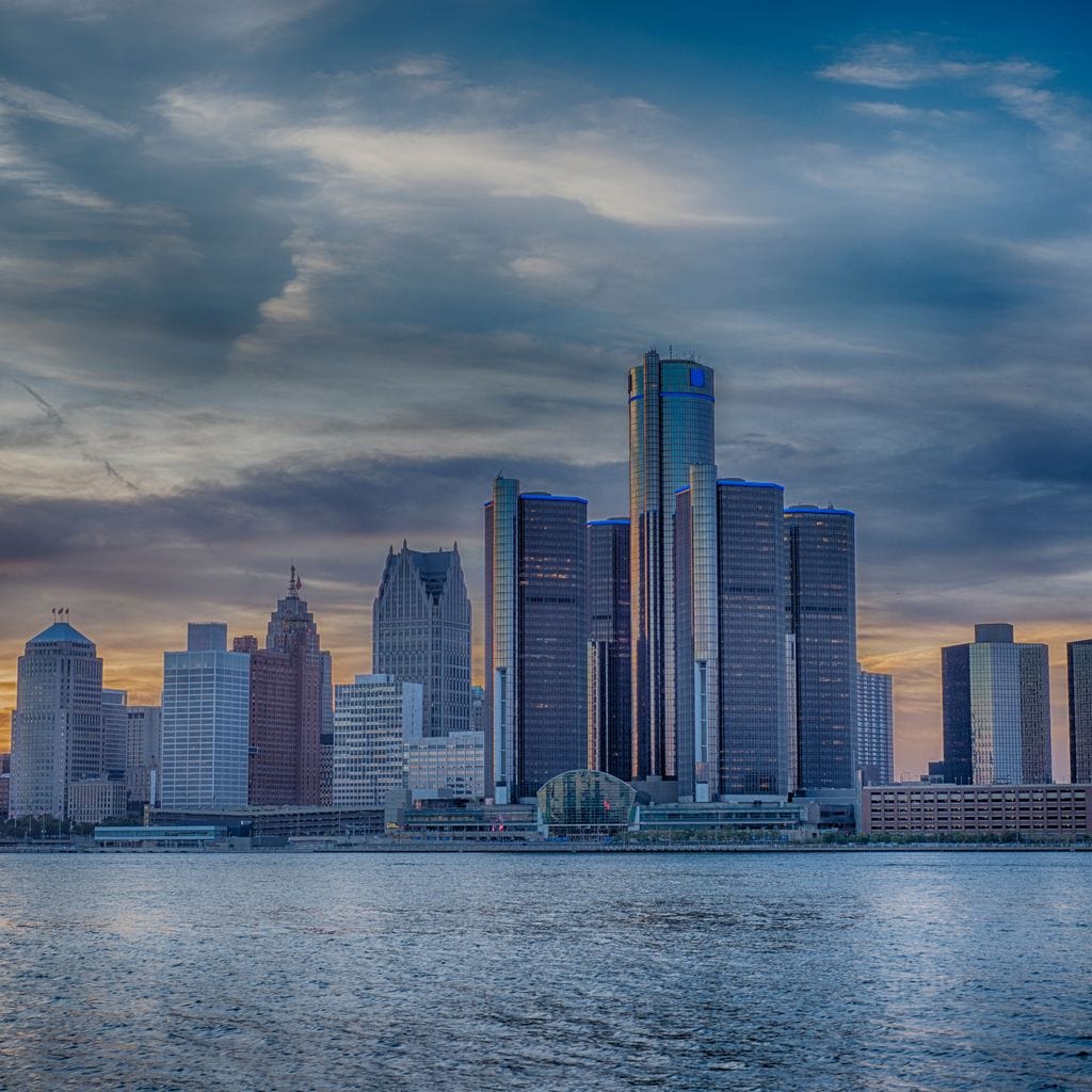 Detroit Skyline Canvas Wall Art