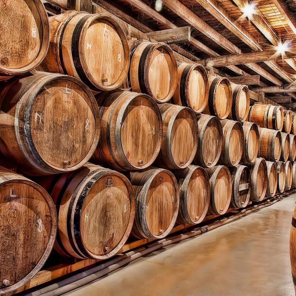 Oak Barrels Canvas Wall Art