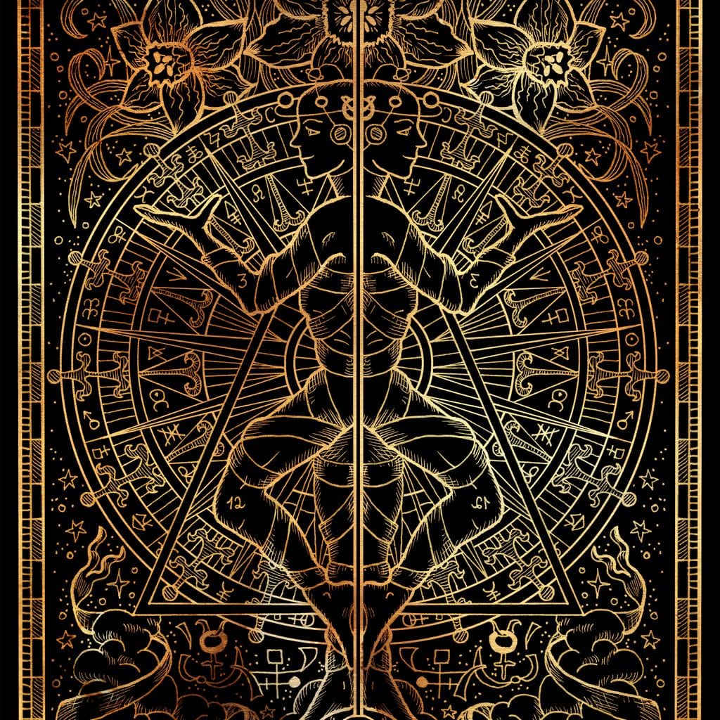Zodiac sign Gemini Canvas Wall Art