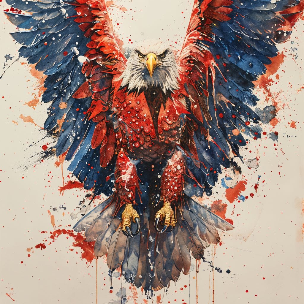 Majestic Flight: The Spirit of America Canvas Wall Art