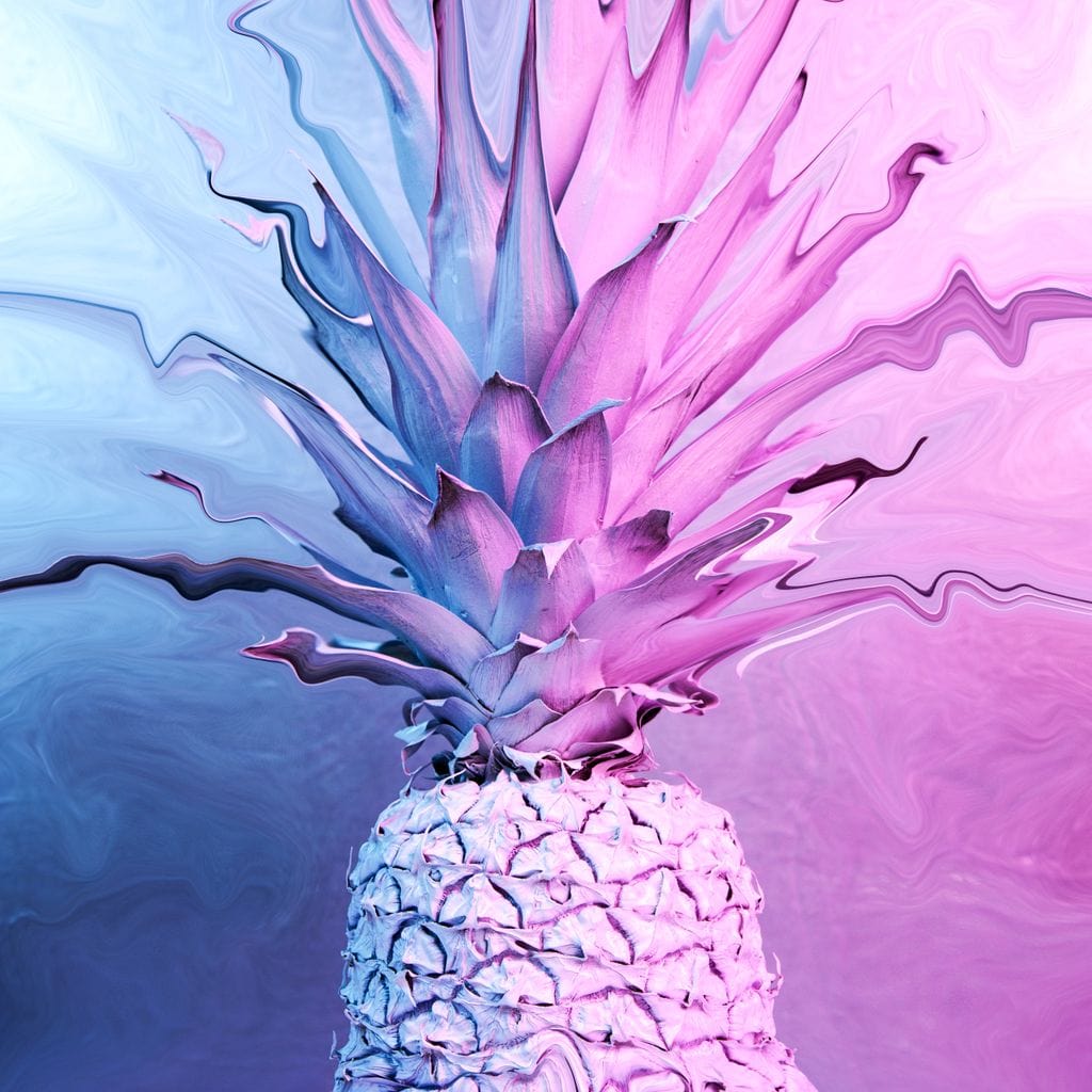 Psychedelic Pineapple Canvas Wall Art