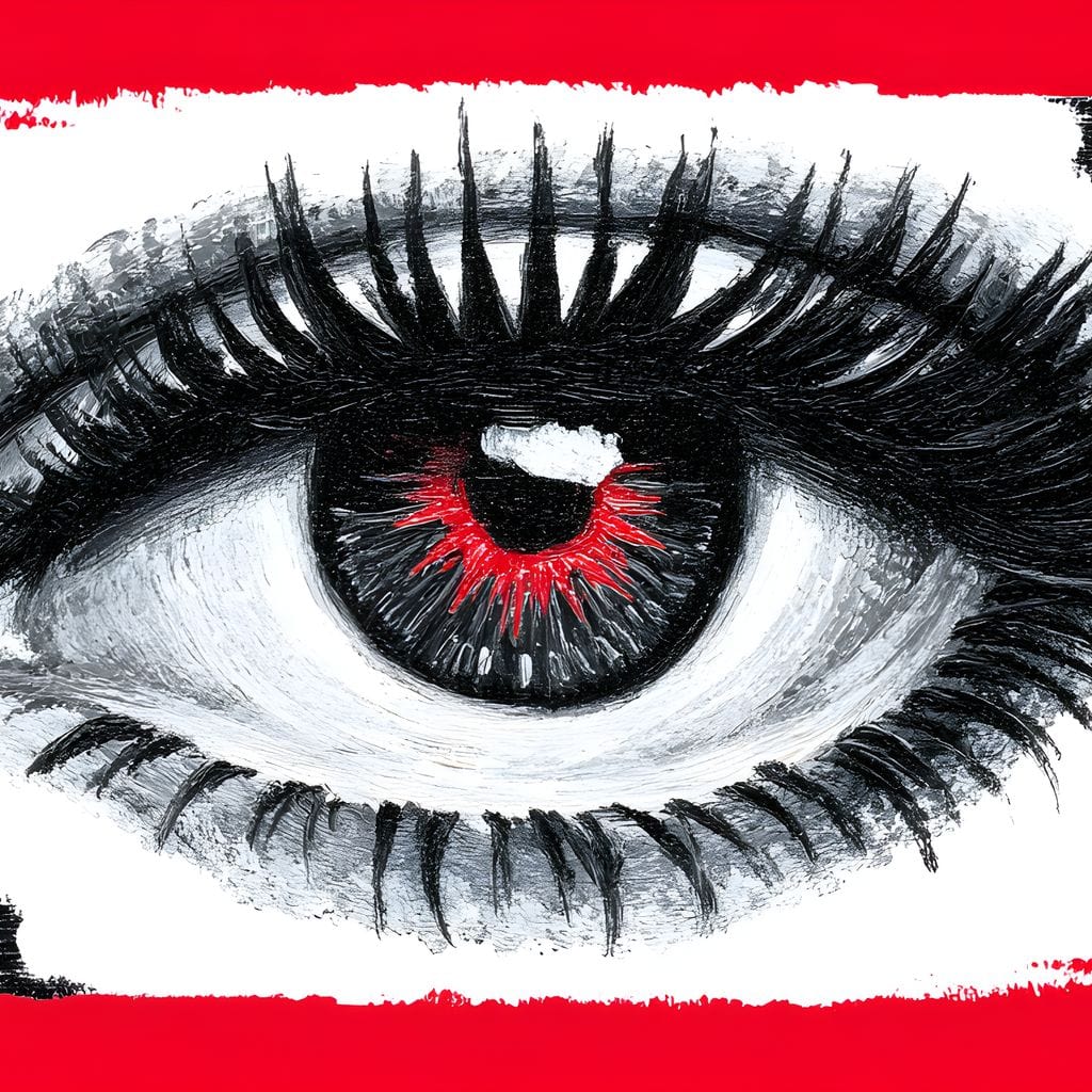 Fiery Sentinel Eye Awakens Canvas Wall Art