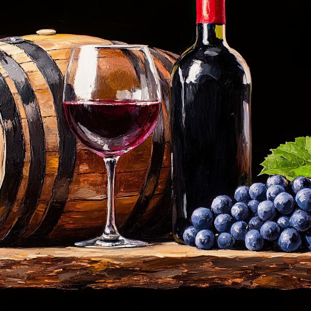 Vintage Vino Canvas Wall Art