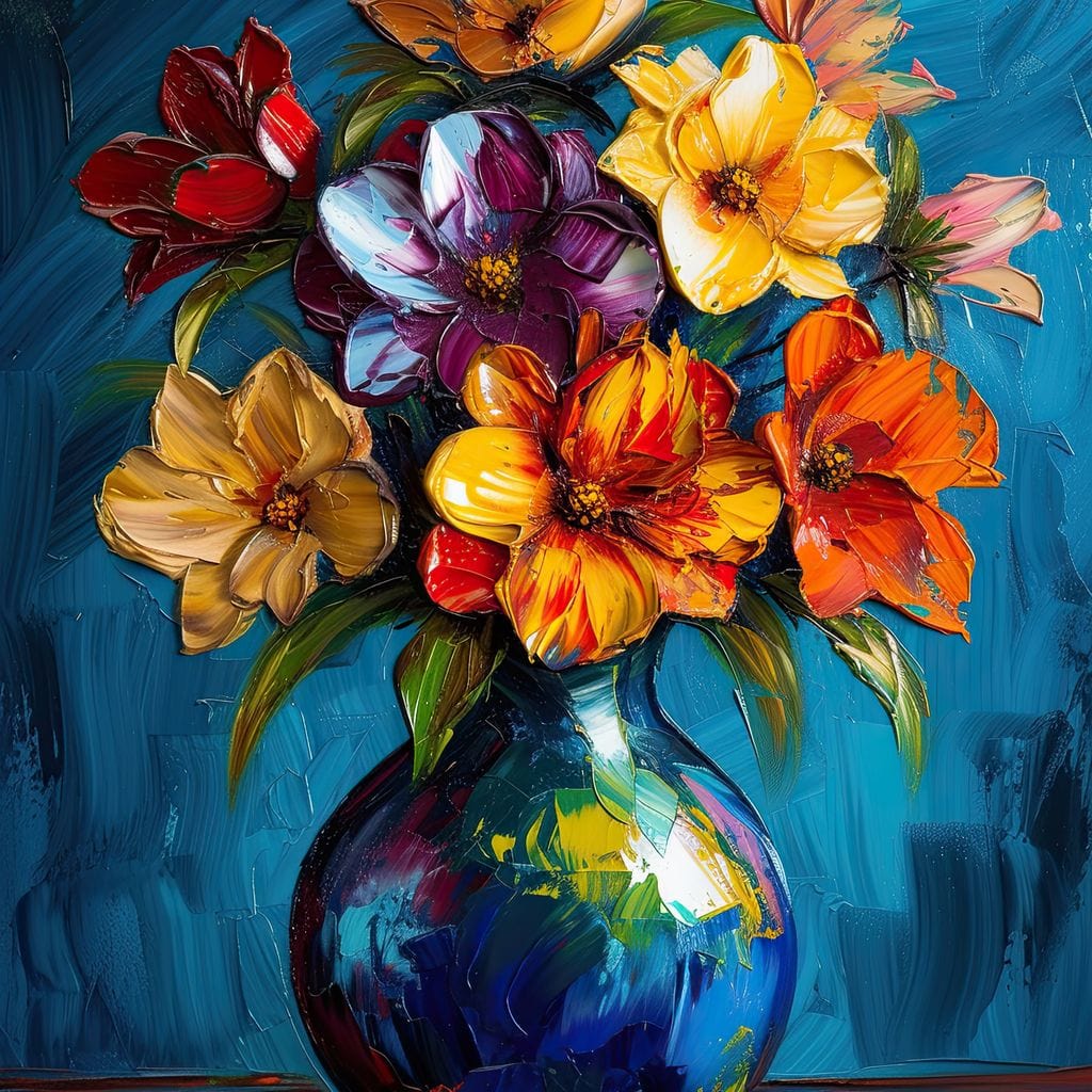 Vibrant Petal Symphony Canvas Wall Art