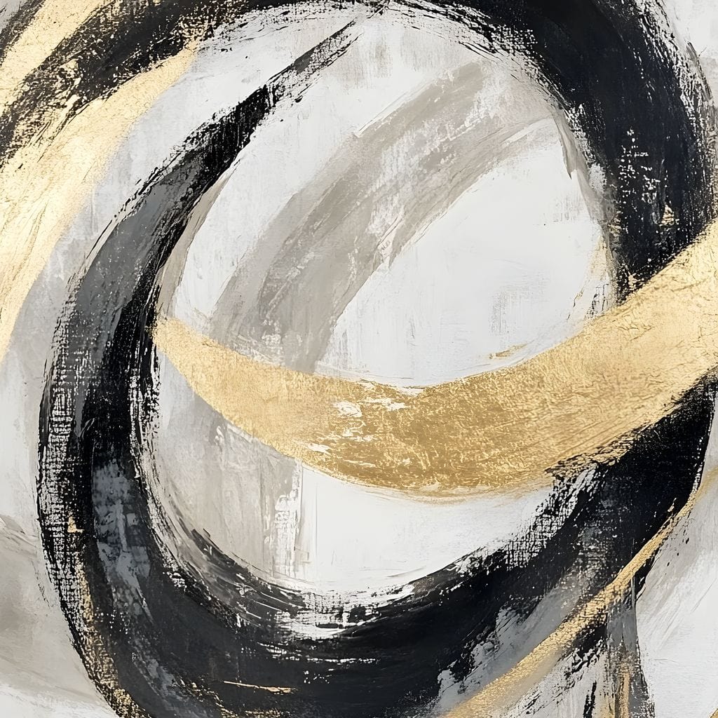 Golden Flow Rhythms Canvas Wall Art