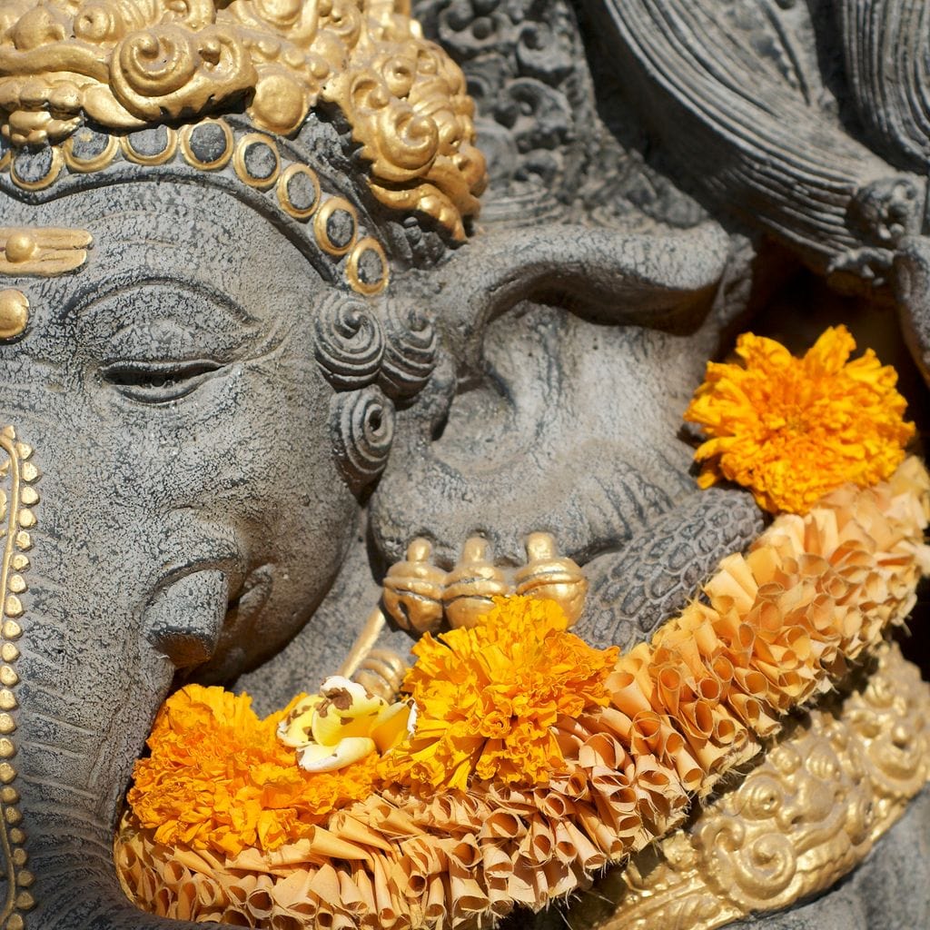Ganesh Statue In Bali Canvas Wall Art