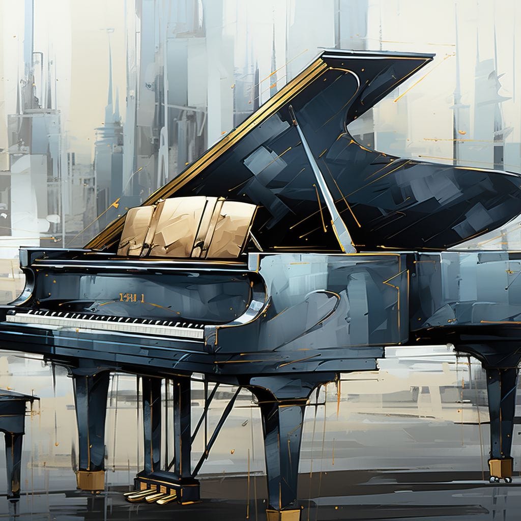 The Grand Piano Canvas Wall Art
