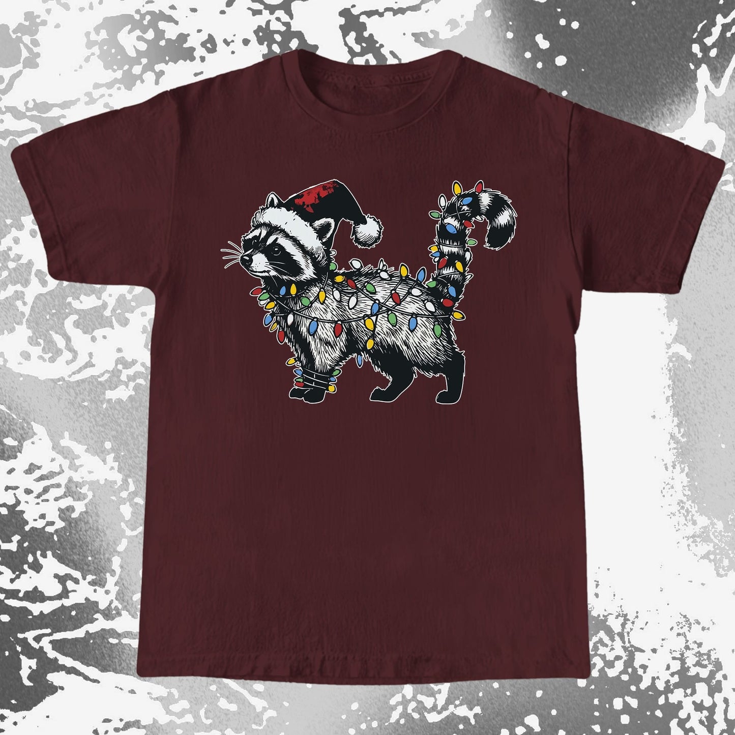 Funny Christmas Raccoon Lights, funny meme tee gift (view 8)