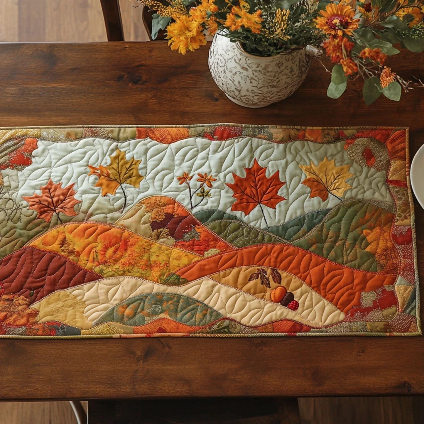 Autumn Escape Quilted Table Runner