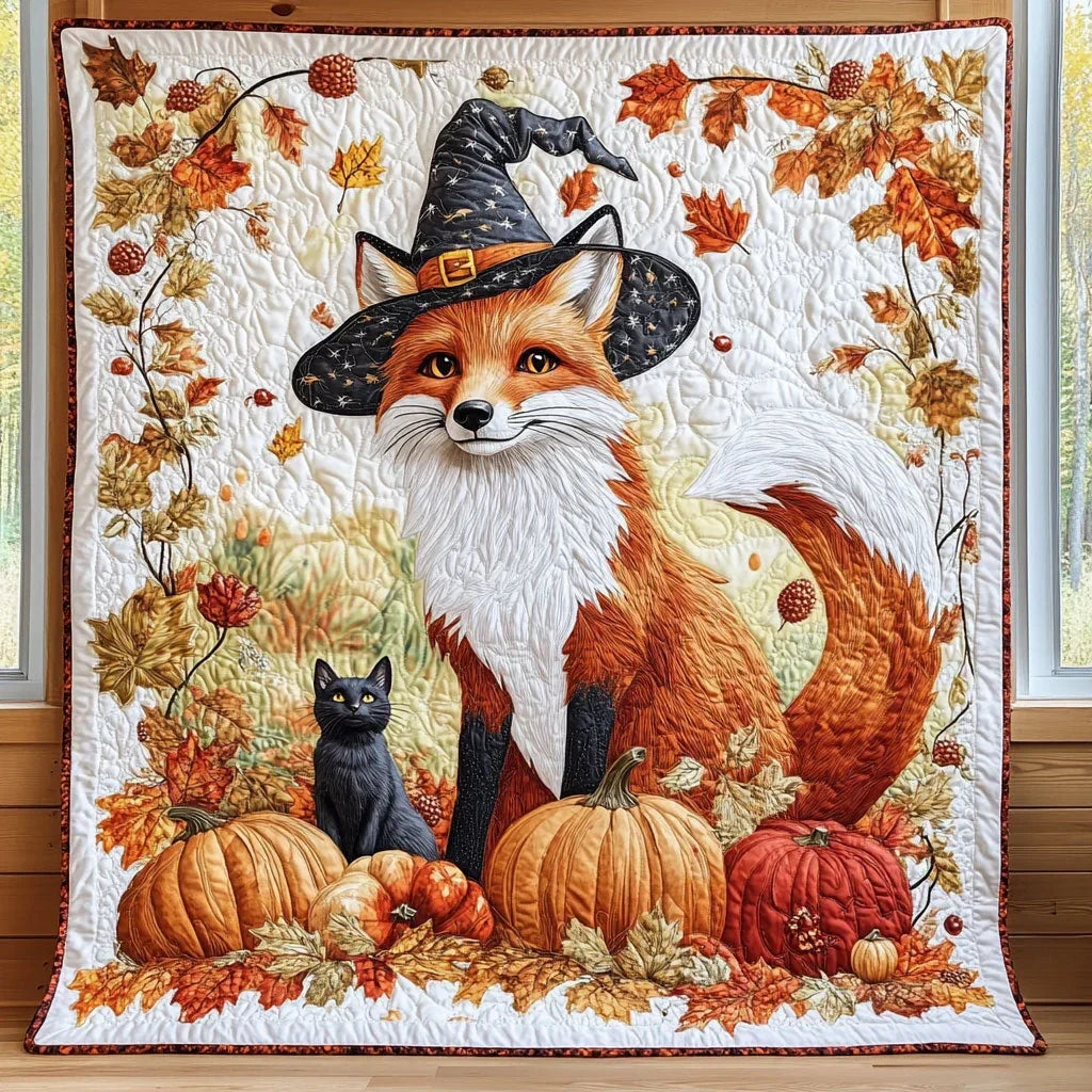 Autumn Fox Quilt Blanket