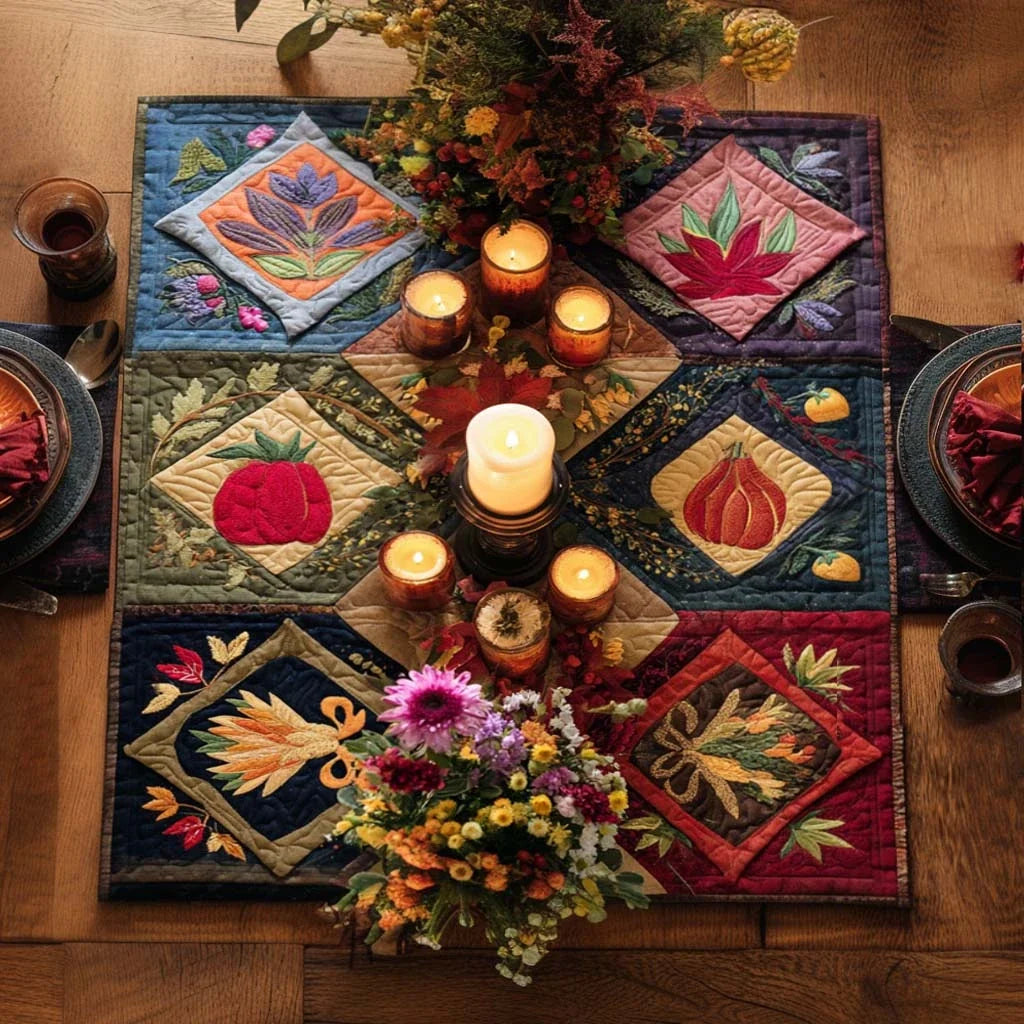 Autumn Glow Quilted Table Topper