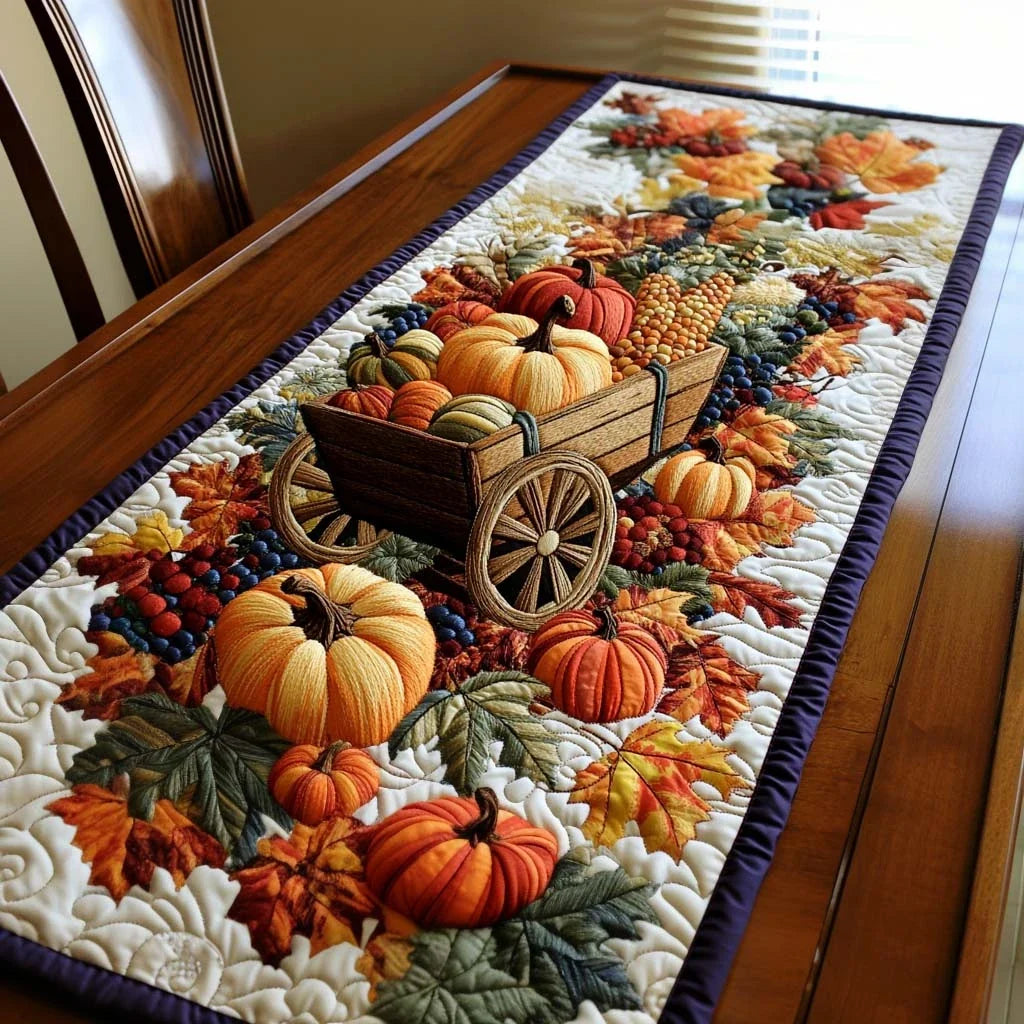 Autumn Harvest Express Quilted Table Runner