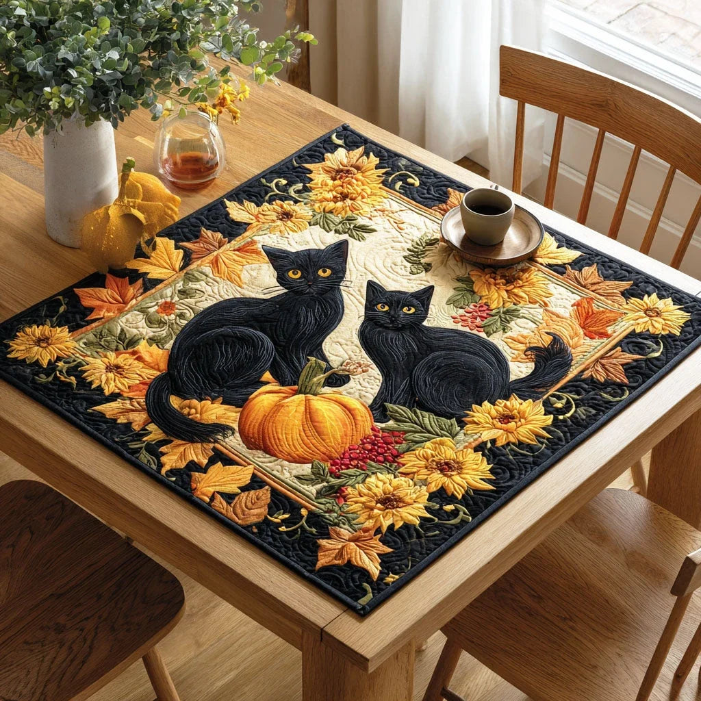 Autumn Paws Quilted Table Topper