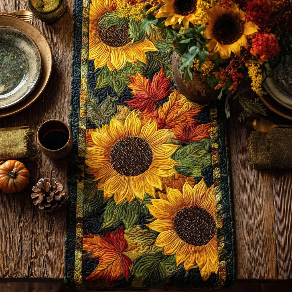 Autumn Shine Quilted Table Runner