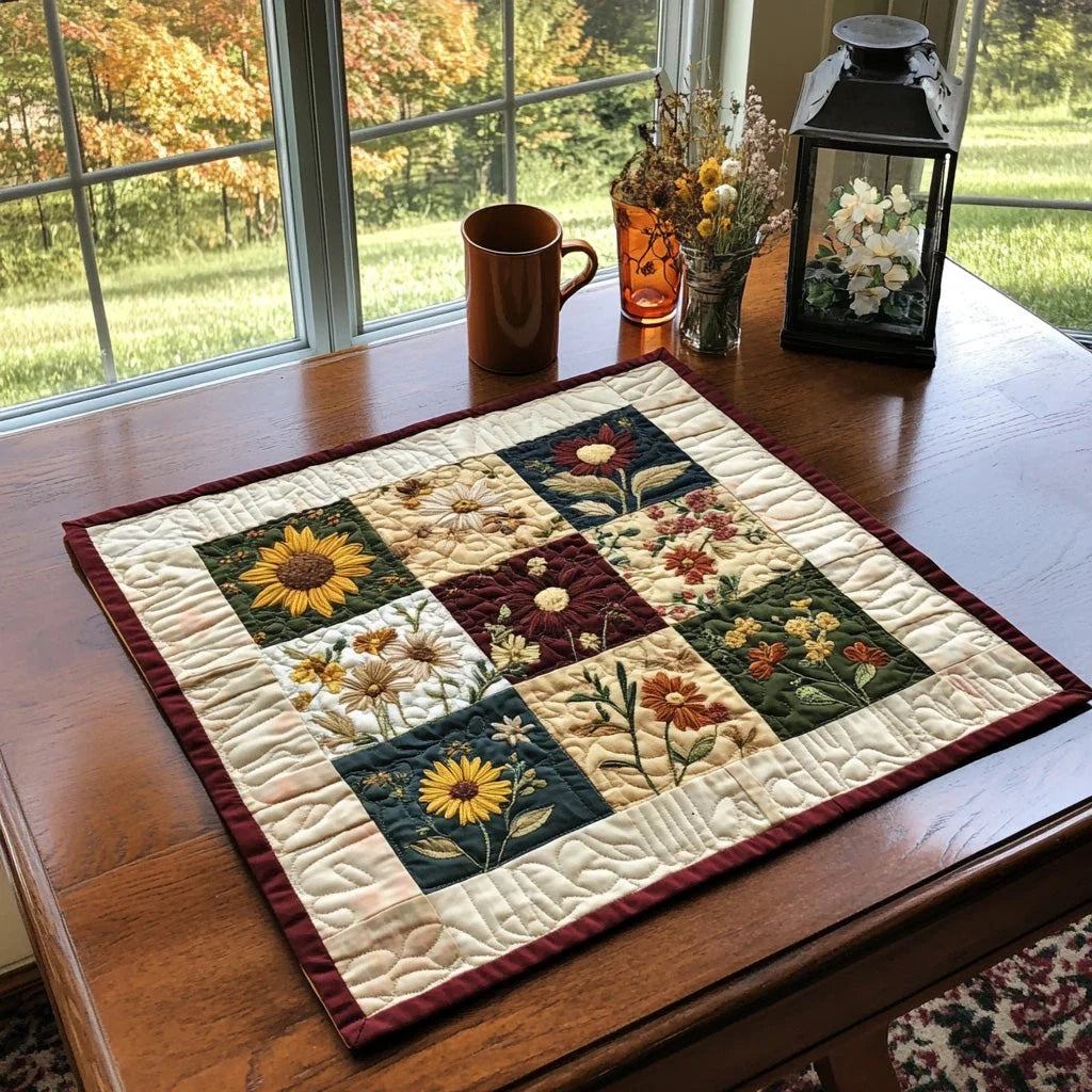Autumn Sun Quilted Table Topper
