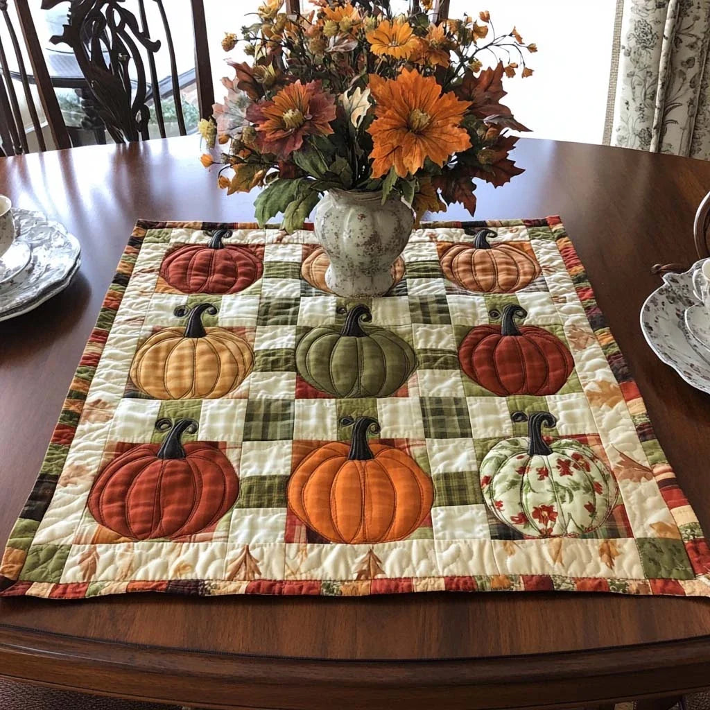 Autumn Whispering Leaves Quilted Table Topper
