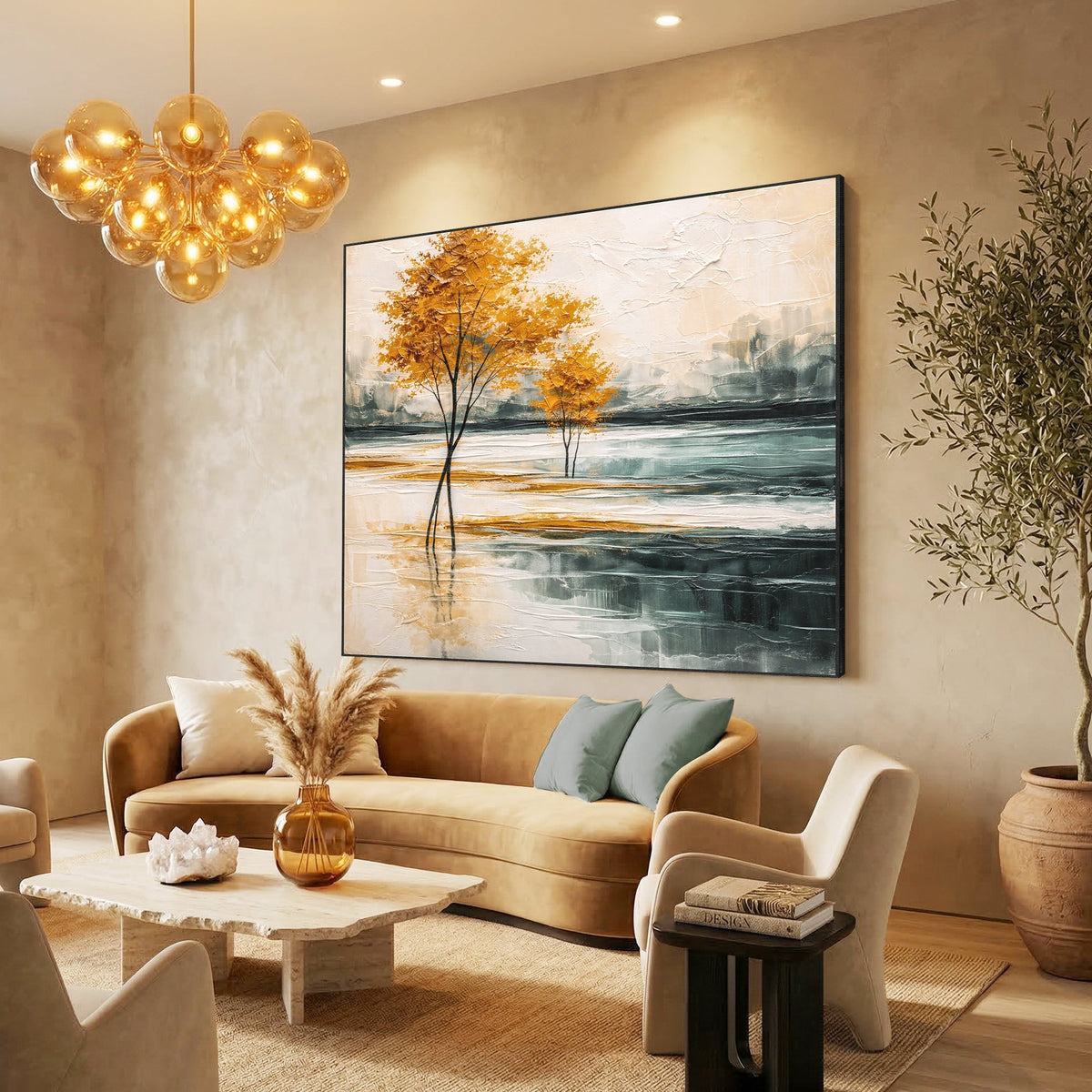 Autumn Stillness Abstract Wall Art