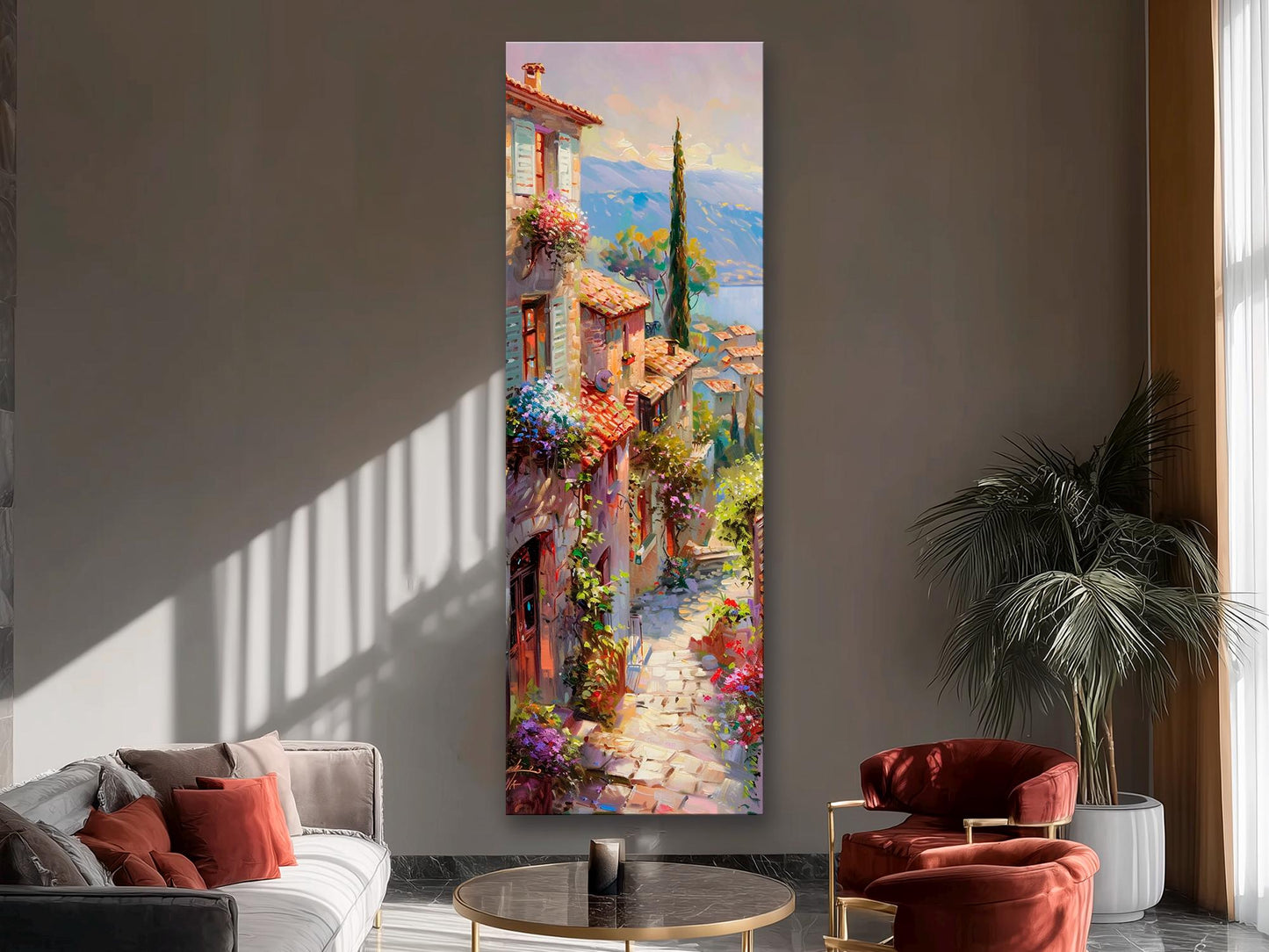 Italian Landscape Canvas - Scenic Lake Como Wall Art | Framed & Ready to Hang