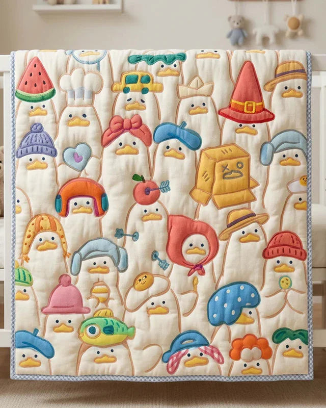 Baby Duckling Quilt Blanket - Quilted Blanket by Wild and Way