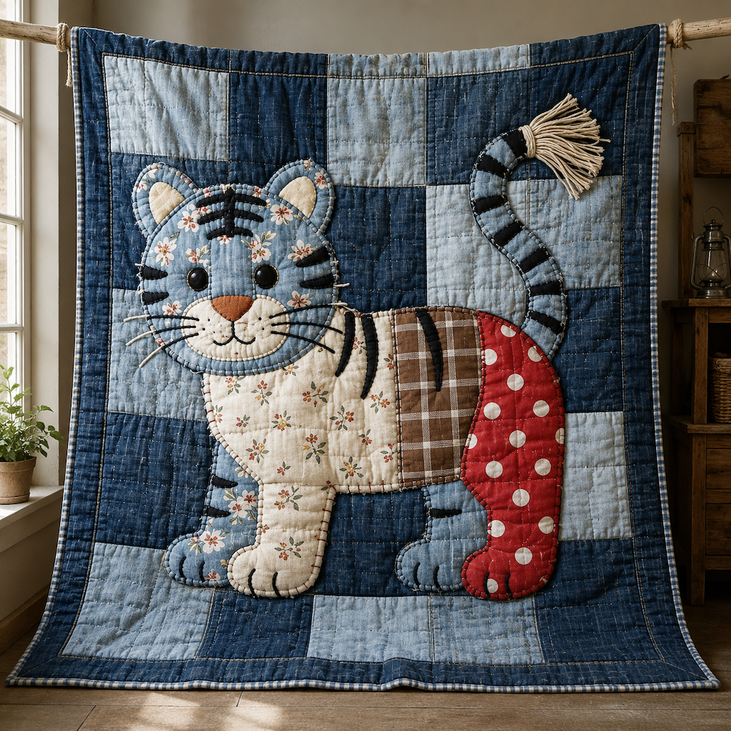 Baby Tiger Quilt Blanket - Quilted Blanket by Wild and Way
