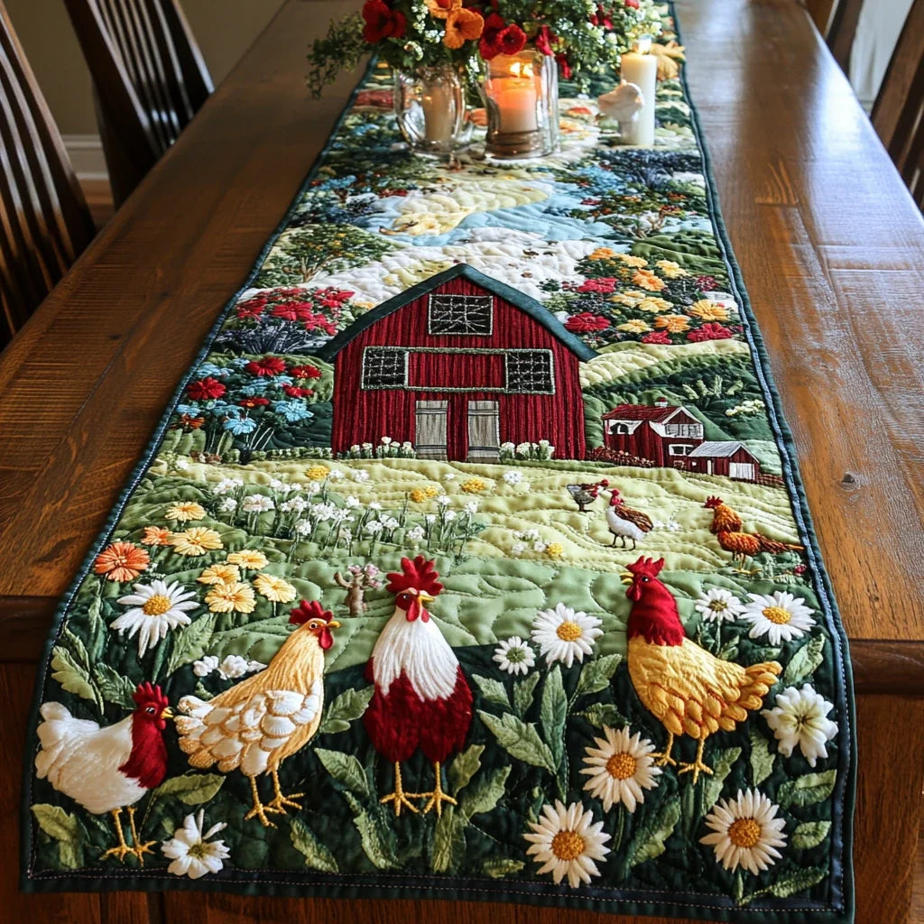 Barnyard Beauty Quilted Table Runner