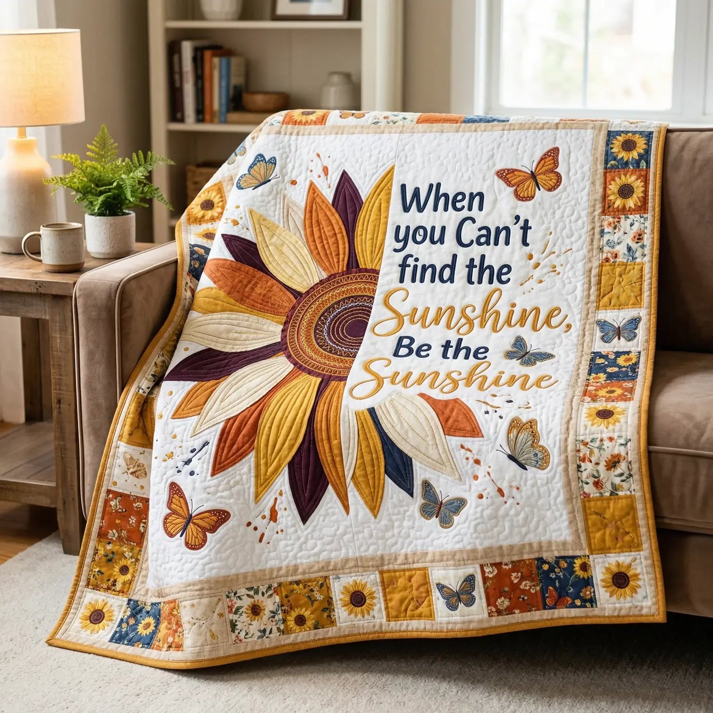 Be The Sunshine Quilt Blanket