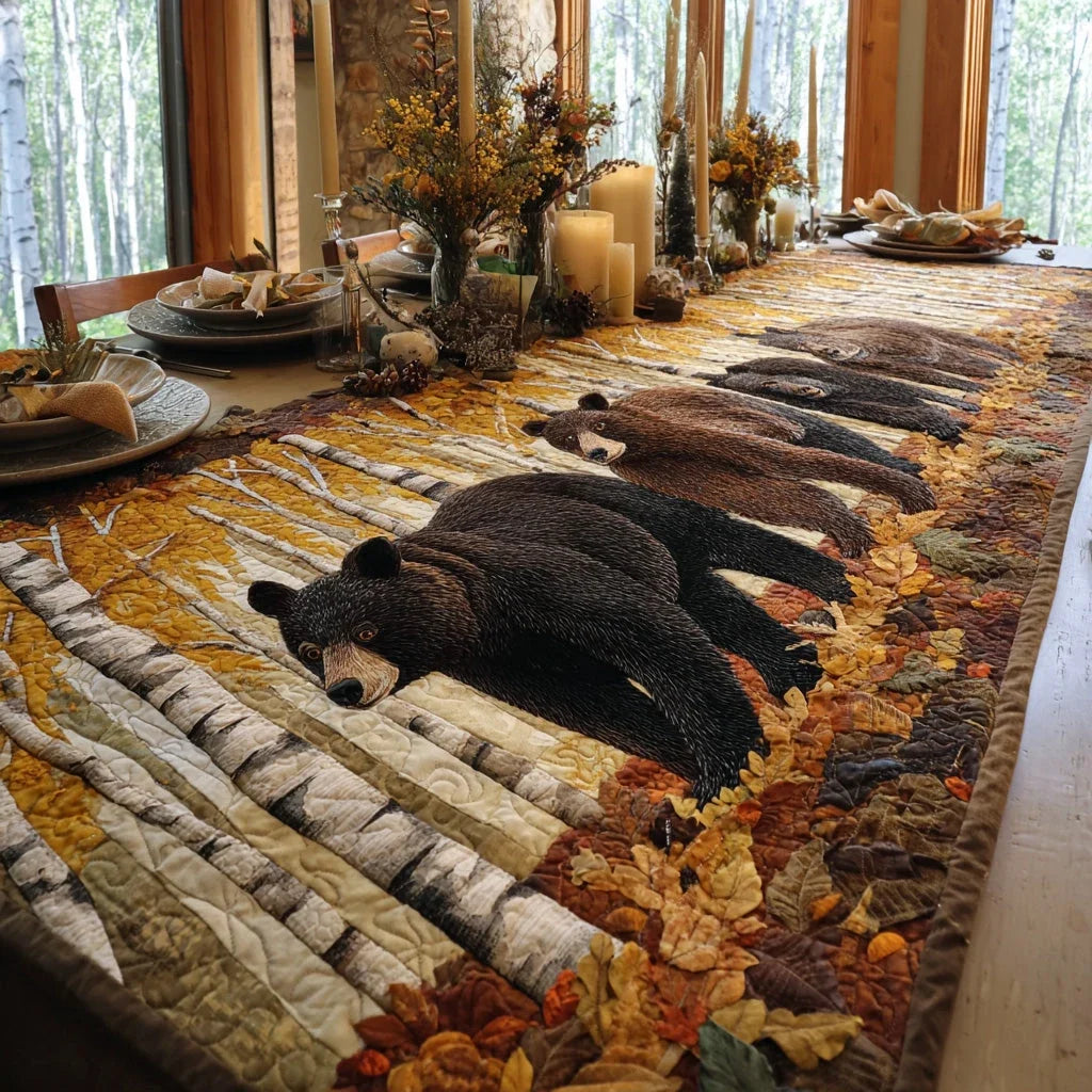 Bear Crossing Quilted Table Runner