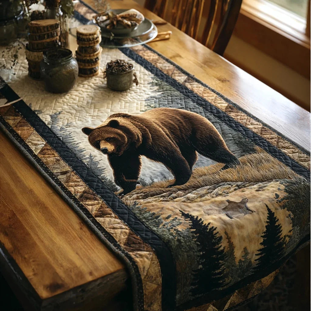 Bear Majesty Quilted Table Runner