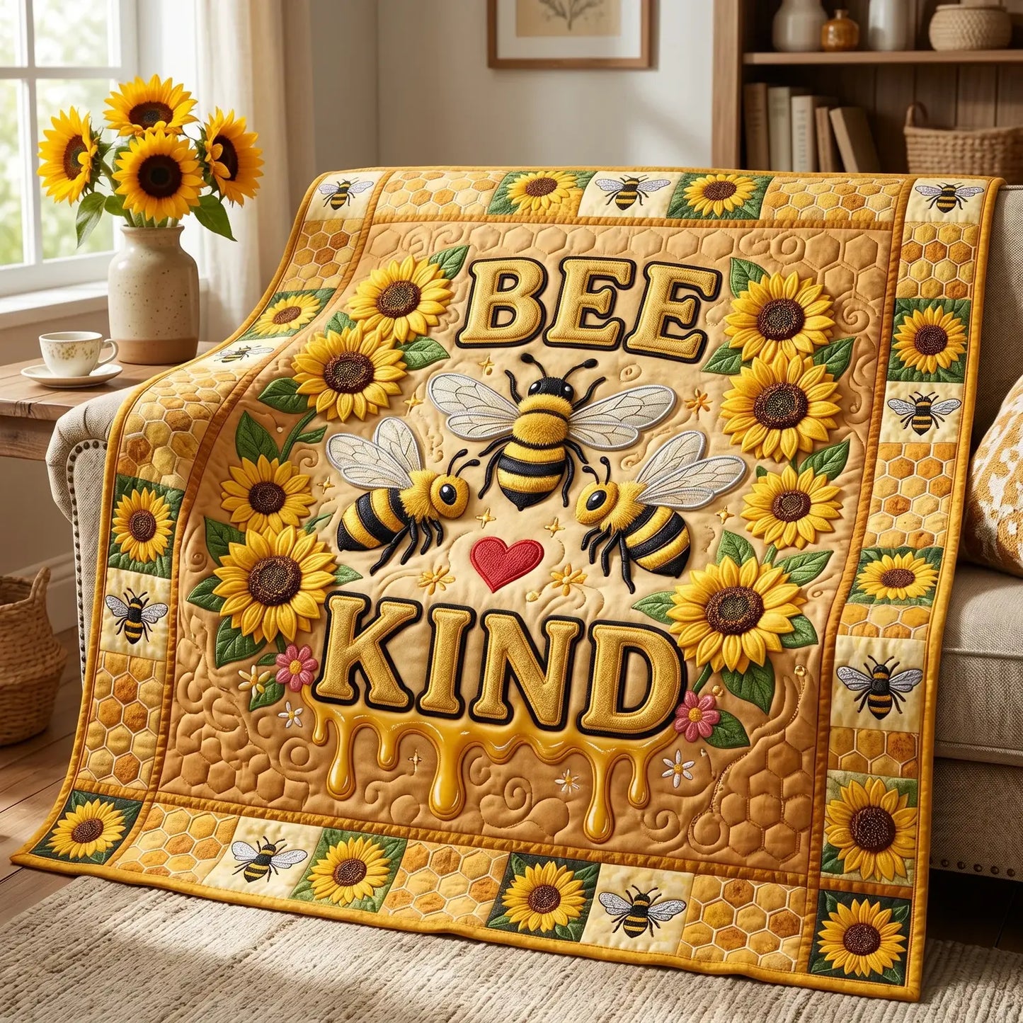Bee Kind Quilt Blanket