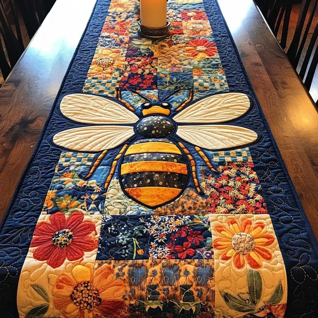 Bee Petals Quilted Table Runner