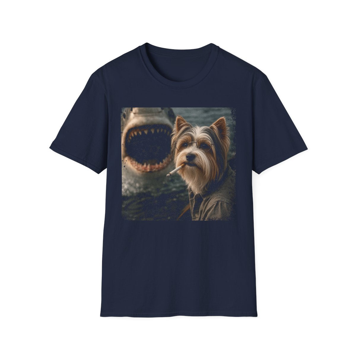 Biewer Terrier and Shark Tee